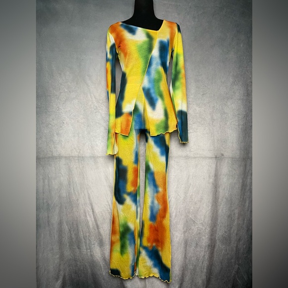 Abstract tie dye two piece set size xs - Picture 1 of 7